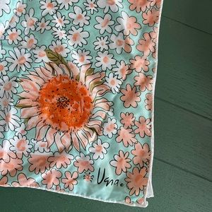 Uena Vintage Light Blue Floral Scarf